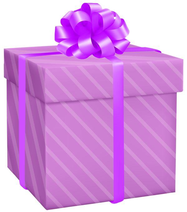 Transparent Gift Box Birthday Purple Lilac for Christmas