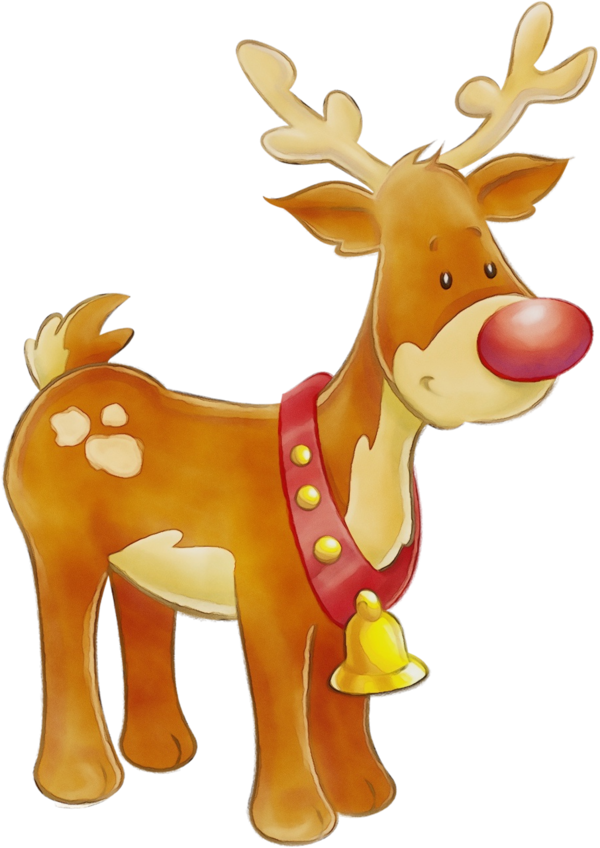 Transparent Rudolph Santa Claus Reindeer Animal Figure for Christmas