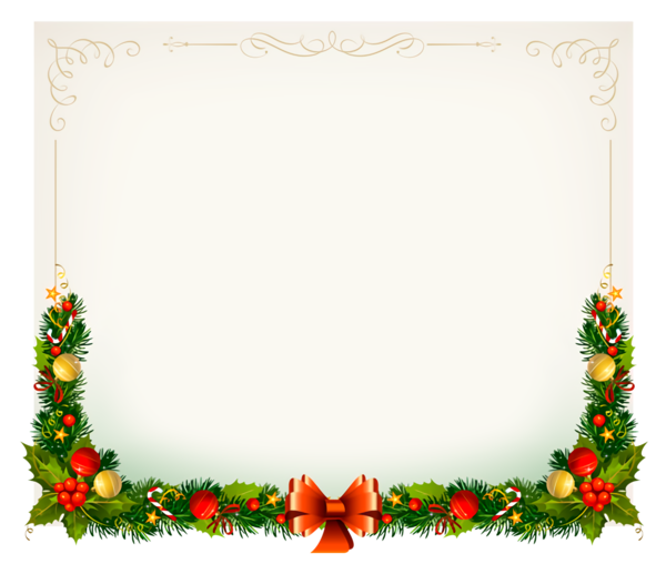 Transparent christmas Leaf Holly Picture frame for Christmas Border for Christmas