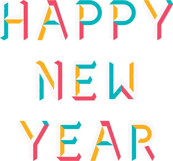 Transparent New Year 2020 Text Font Line for Happy New Year 2020 for New Year