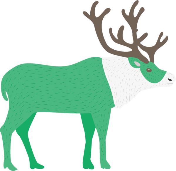 Transparent christmas Reindeer Green Deer for Reindeer for Christmas