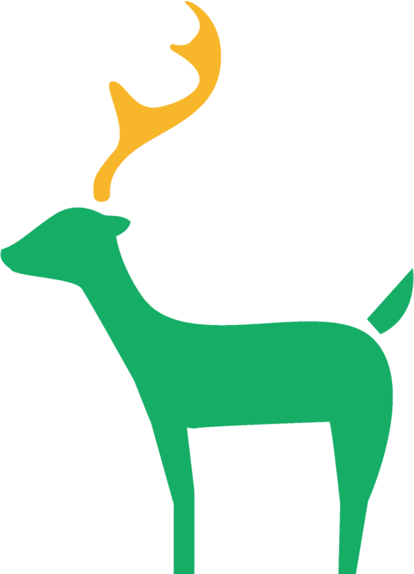 Transparent christmas Green Deer Tail for Reindeer for Christmas