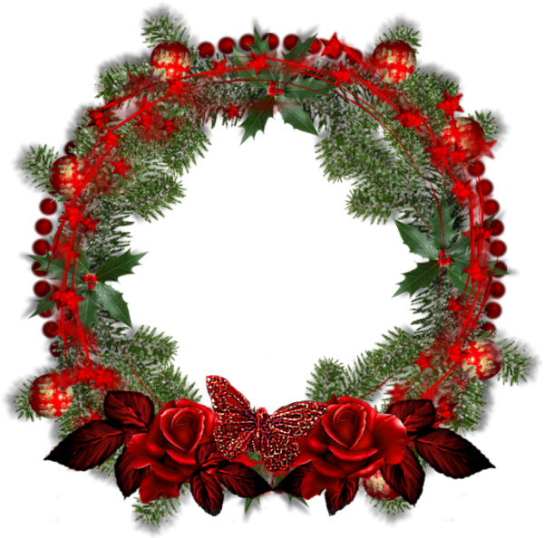 Transparent Wreath Christmas Day Garden Roses Christmas Decoration for Christmas
