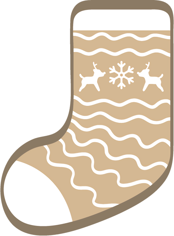 Transparent christmas Beige Pattern for Christmas Stocking for Christmas