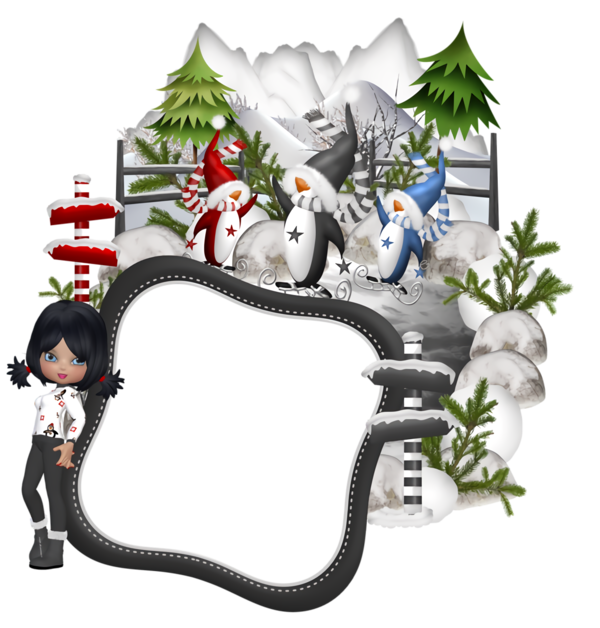 Transparent christmas Cartoon Picture frame Plant for Christmas Border for Christmas