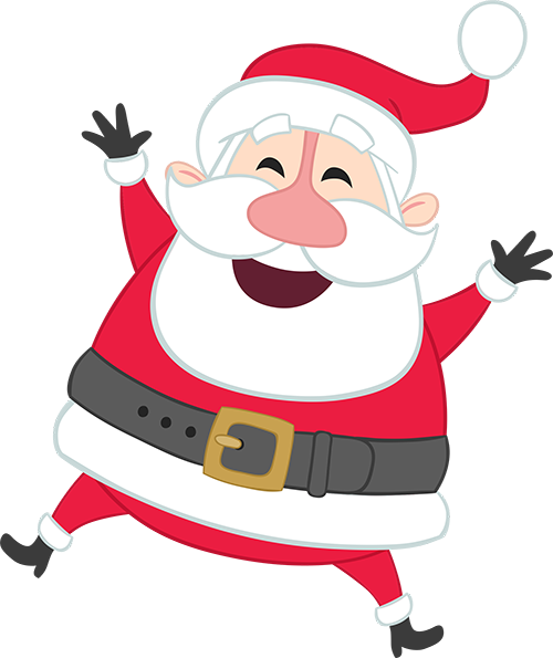 Transparent Santa Claus Christmas Page Layout for Christmas