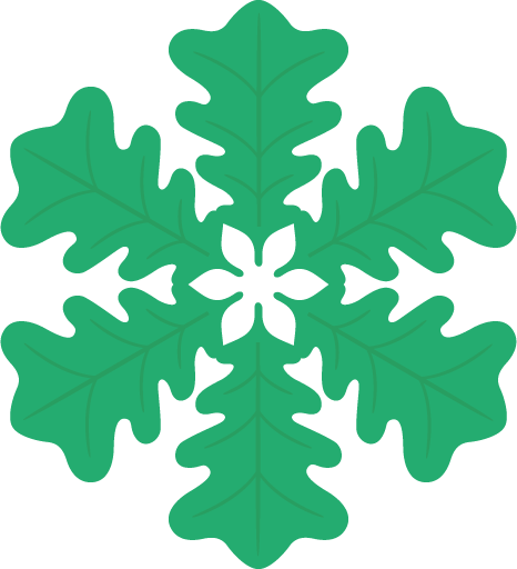 Transparent christmas Leaf Green Grape leaves for Snowflake for Christmas
