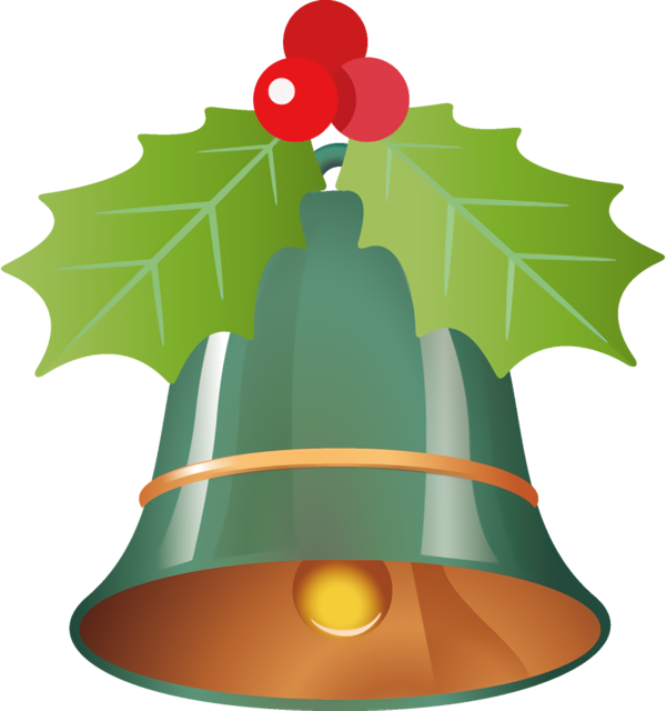 Transparent christmas Bell Leaf Green for Jingle Bells for Christmas