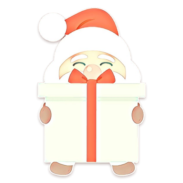 Transparent Christmas Ornament Santa Claus Finger Cartoon for Christmas