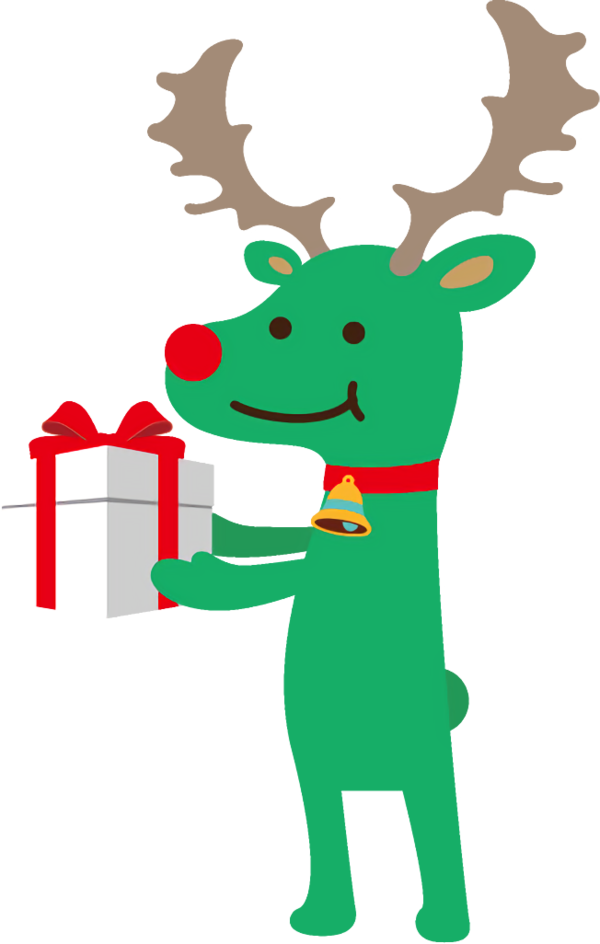 Transparent christmas Green Deer Reindeer for Reindeer for Christmas