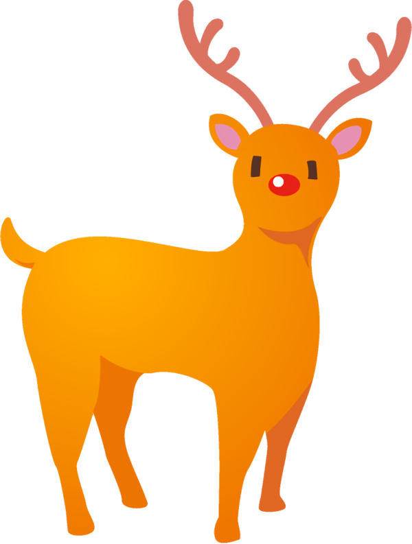 Transparent christmas Deer Orange Reindeer for Reindeer for Christmas
