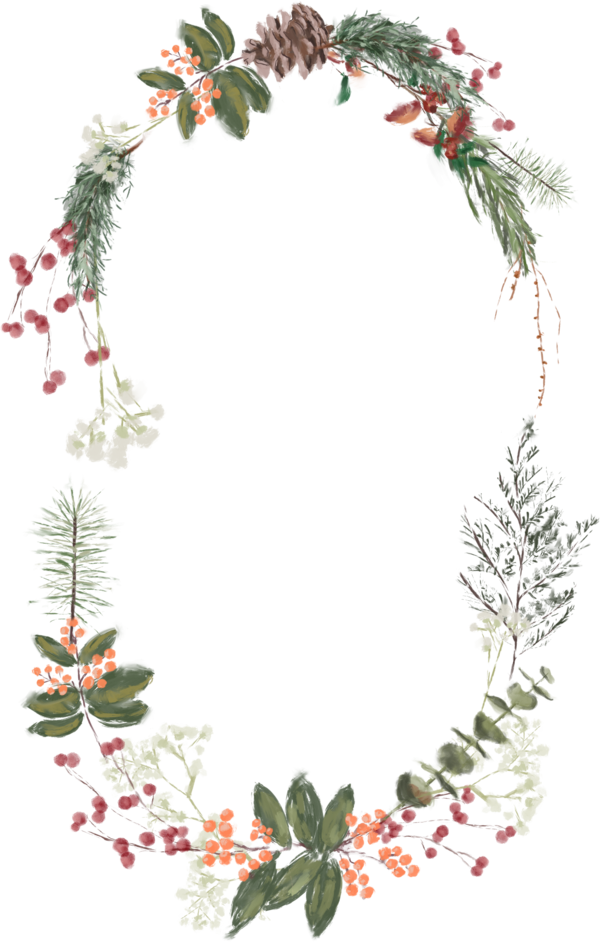 Transparent Wreath Flower Floral Design Christmas Decoration Leaf for Christmas