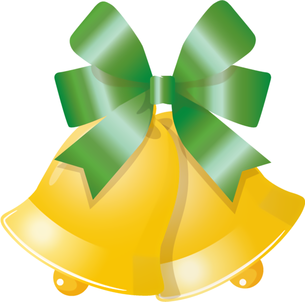 Transparent christmas Green Yellow Ribbon for Jingle Bells for Christmas