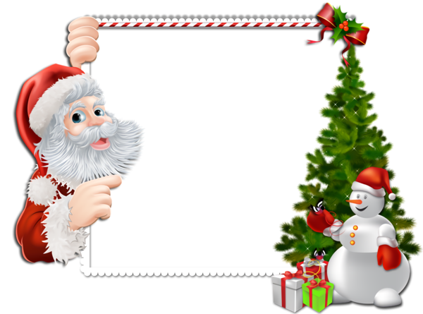 Transparent christmas Santa claus Christmas Holly for Christmas Border for Christmas