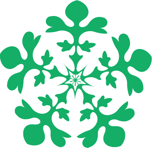 Transparent christmas Green Leaf Symmetry for Snowflake for Christmas