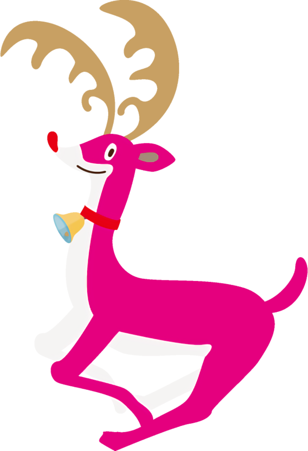 Transparent christmas Deer Pink Reindeer for Reindeer for Christmas