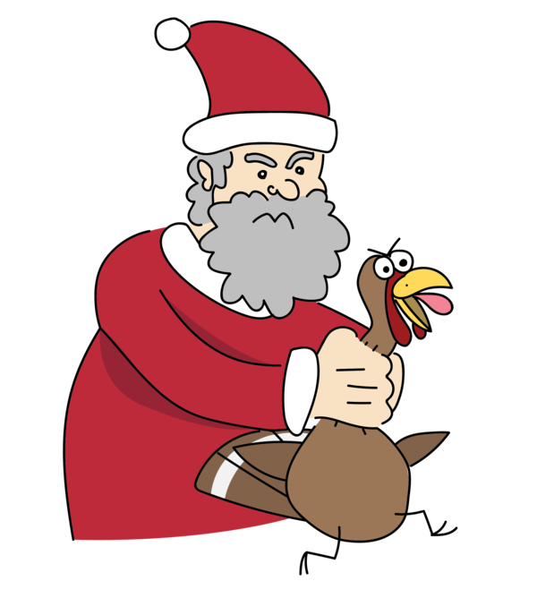Transparent Santa Claus Christmas Day Thumb Cartoon for Christmas