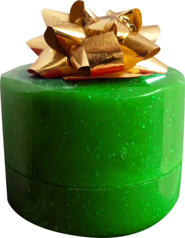 Transparent christmas Green Present Cylinder for Christmas Gift for Christmas