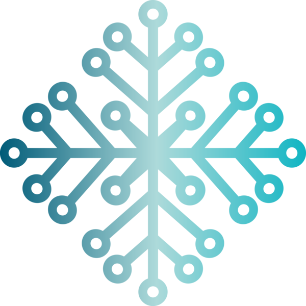 Transparent Snowflake Silhouette Christmas Line Symmetry for Christmas