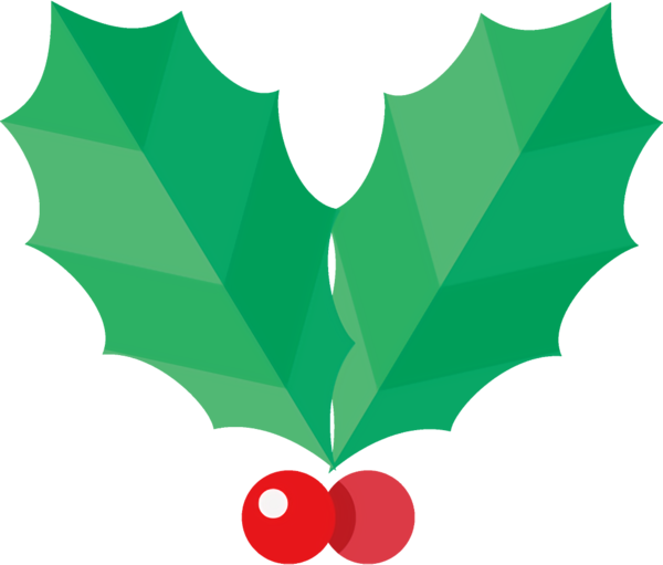 Transparent christmas Leaf Green Holly for Holly for Christmas