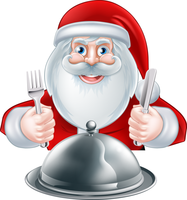 Transparent Santa Claus Knife Fork Christmas Ornament Thumb for Christmas