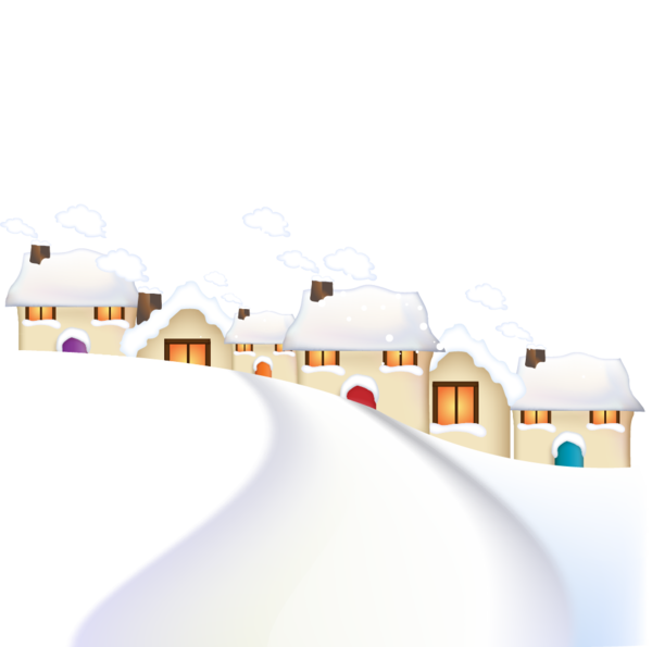 Transparent Christmas Christmas Village Winter Home Sky for Christmas