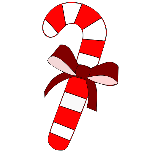 Transparent Christmas Day Candy Cane Candy Red Line for Christmas