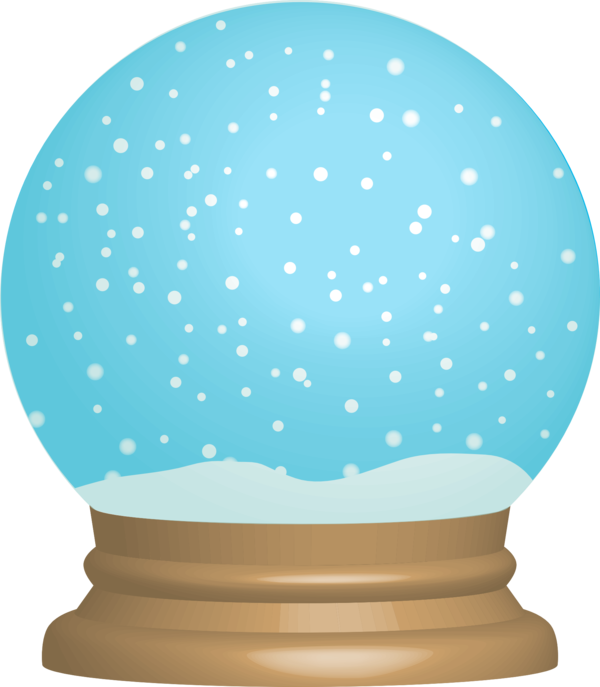 Transparent Snow Globe Christmas Snowman Blue Turquoise for Christmas
