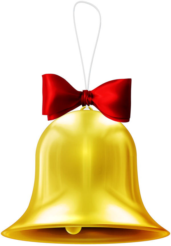 Transparent Christmas Ornament Art Museum Bell Yellow for Christmas