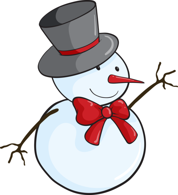 Transparent Snowman Drawing Black And White Christmas Ornament for Christmas