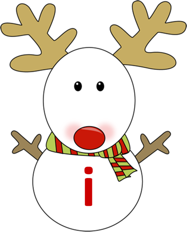 Transparent Blog Text Drawing Nose Reindeer for Christmas