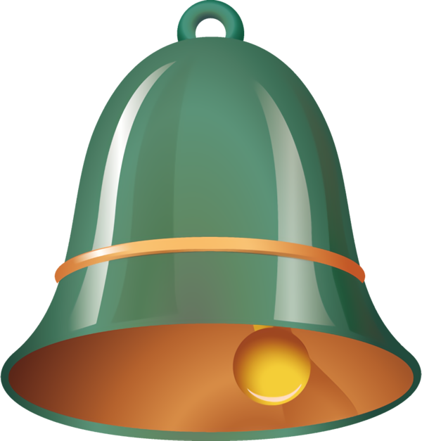 Transparent christmas Green Bell for Jingle Bells for Christmas