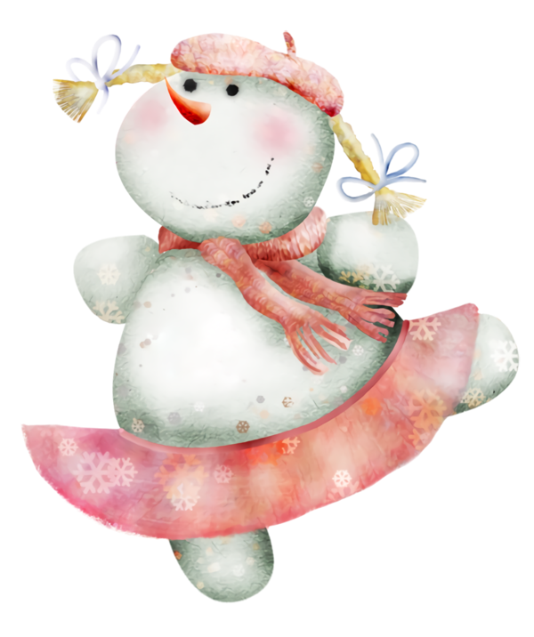 Transparent christmas Cartoon Snowman Holiday ornament for snowman for Christmas