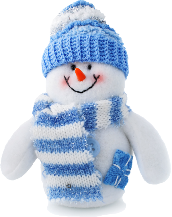 Transparent Snowman Tapestry Hat Stuffed Toy for Christmas