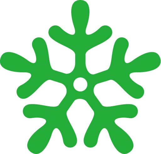 Transparent christmas Green Line for Snowflake for Christmas