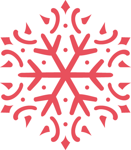 Transparent christmas Red Line Pattern for Snowflake for Christmas