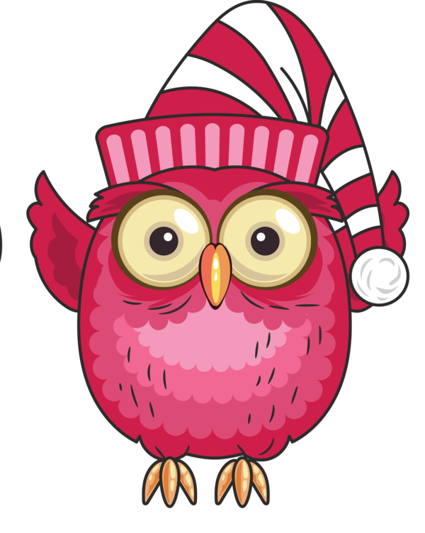 Transparent Owl Cartoon Drawing Beak for Christmas