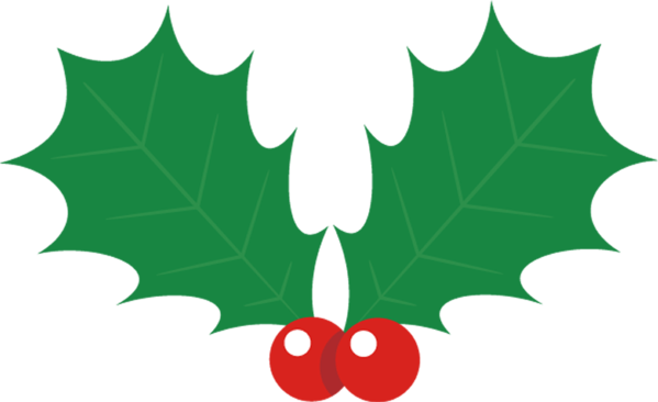 Transparent christmas Leaf Holly Green for Holly for Christmas