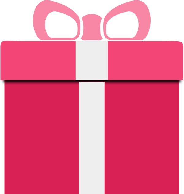 Transparent Gift Box Decorative Box Pink Magenta for Christmas