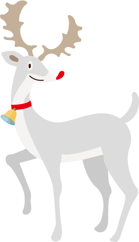 Transparent christmas Reindeer Deer Tail for Reindeer for Christmas