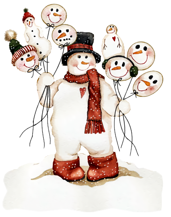 Transparent christmas Snowman for Snowman for Christmas