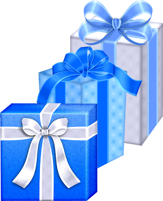 Transparent Gift Christmas Gift Birthday Blue Electric Blue for Christmas