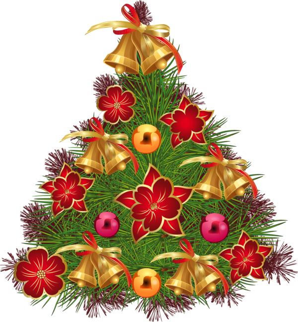 Transparent Christmas Ornament Christmas Tree Jingle Bell Fir Pine Family for Christmas