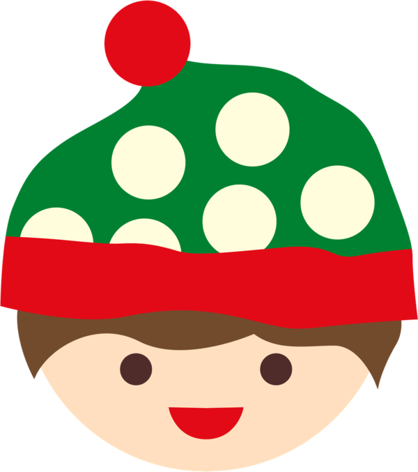 Transparent Christmas Day Santa Claus Holiday Mushroom Cap for Christmas