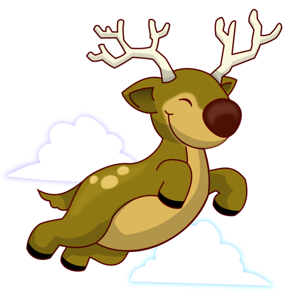 Transparent Rudolph Reindeer Santa Claus Wildlife Antler for Christmas