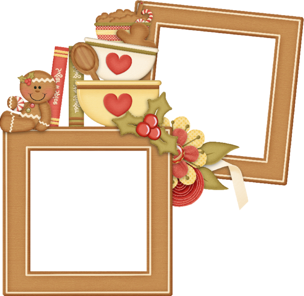 Transparent Christmas Biscuit Ginger Picture Frame Decor for Christmas