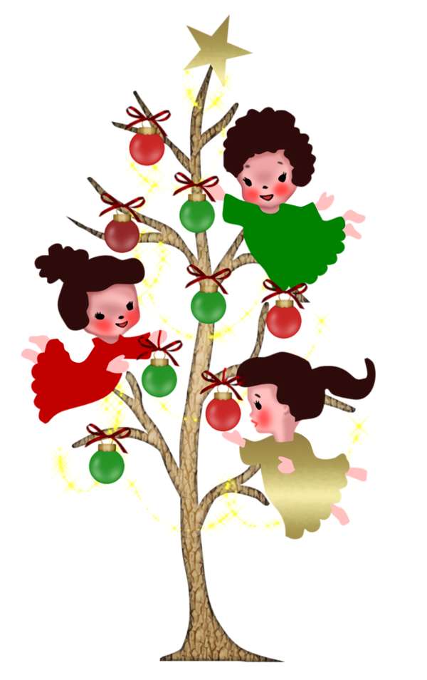 Transparent christmas Cartoon Tree Plant for Christmas Ornament for Christmas