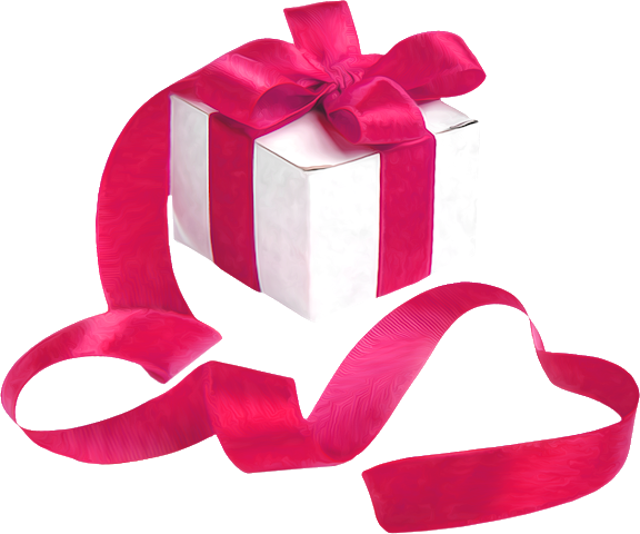 Transparent Gift Paper Gift Wrapping Pink Ribbon for Christmas