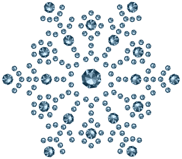 Transparent Snowflake Shape Christmas Blue Symmetry for Christmas