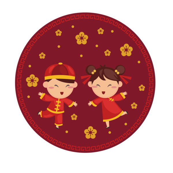 Transparent Chinese New Year New Year Greeting Card Christmas Ornament Circle for Christmas